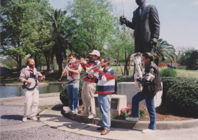 Am Louis Armstrong Denkmal in New Orleans 1993