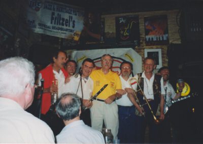 Mit Fritzel in seiner Jazzkneipe "Fritzel's" auf der Bourbon Street in New Orleans
